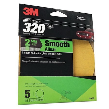 3M 3M Sanding Disc with Stikit Attachment, 31435, 6 inch, 320 grit, 5PK 7010363419